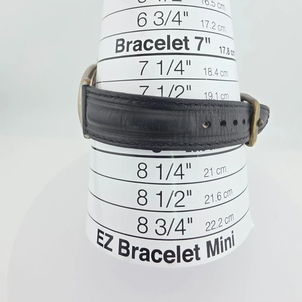 Vintage 1990s FOSSIL Mood Watch Color Change Dial Black Leather Band Unisex 8